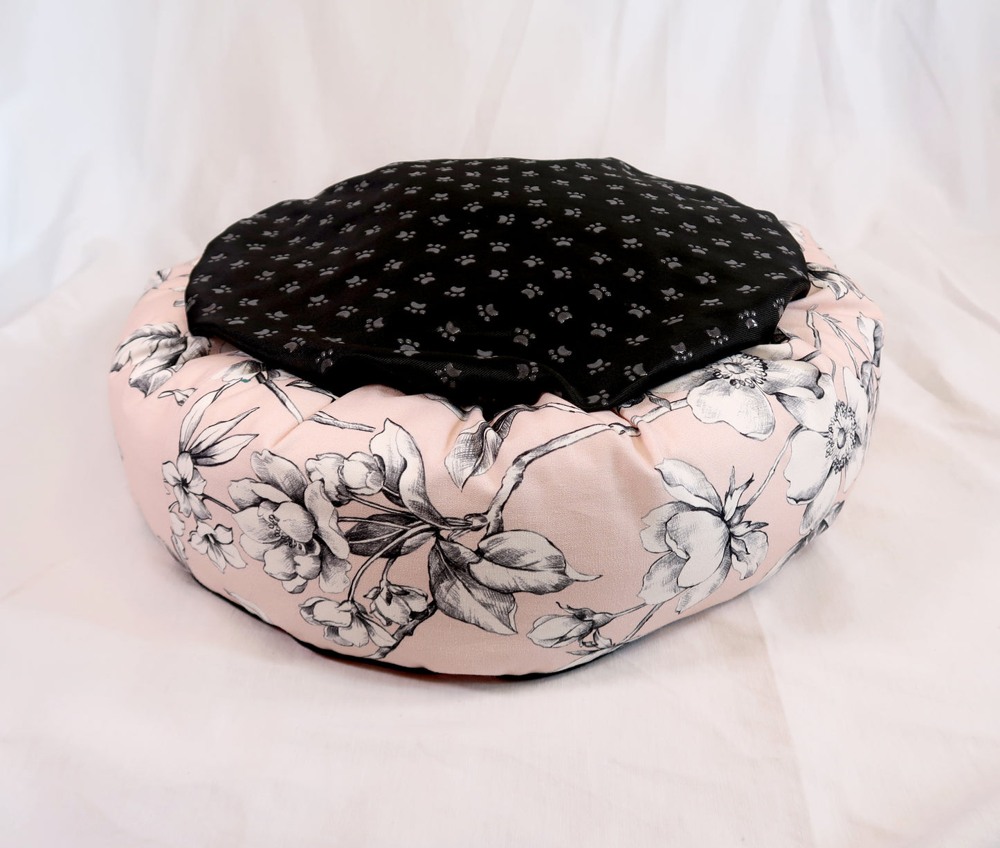 Panier déhoussable Fleurs - Rose