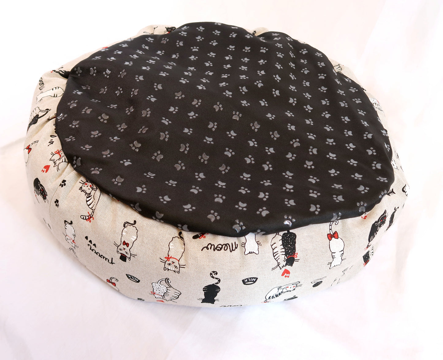 Panier déhoussable Chats - Noir