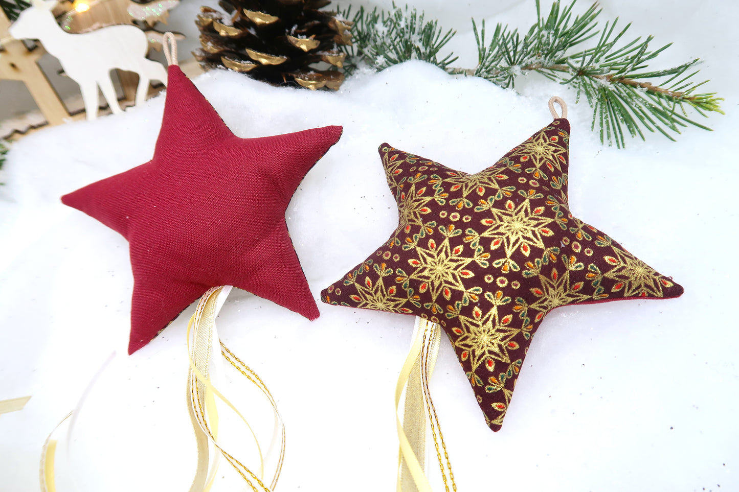 Hotte de Noël / Sucre & Etoile / (Couleurs personnalisables)