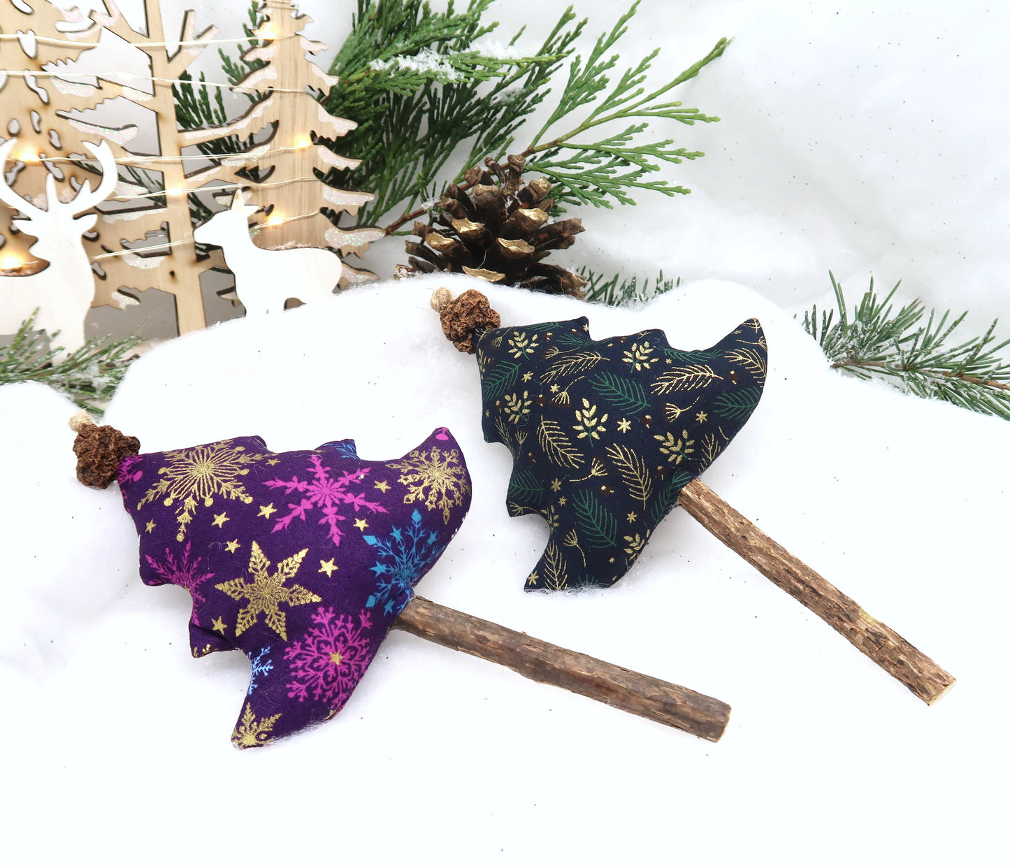 Hotte de Noël / Sapin & Sucre / (Couleurs personnalisables)