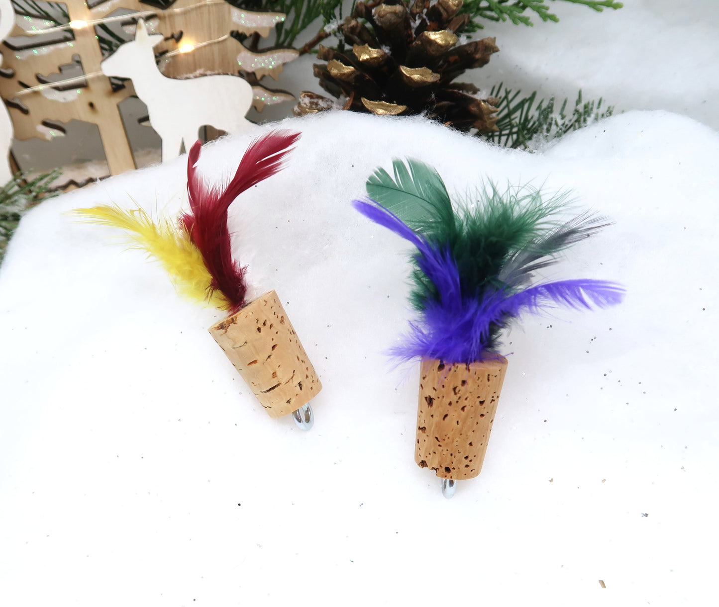 Bouchon plumes de Noël