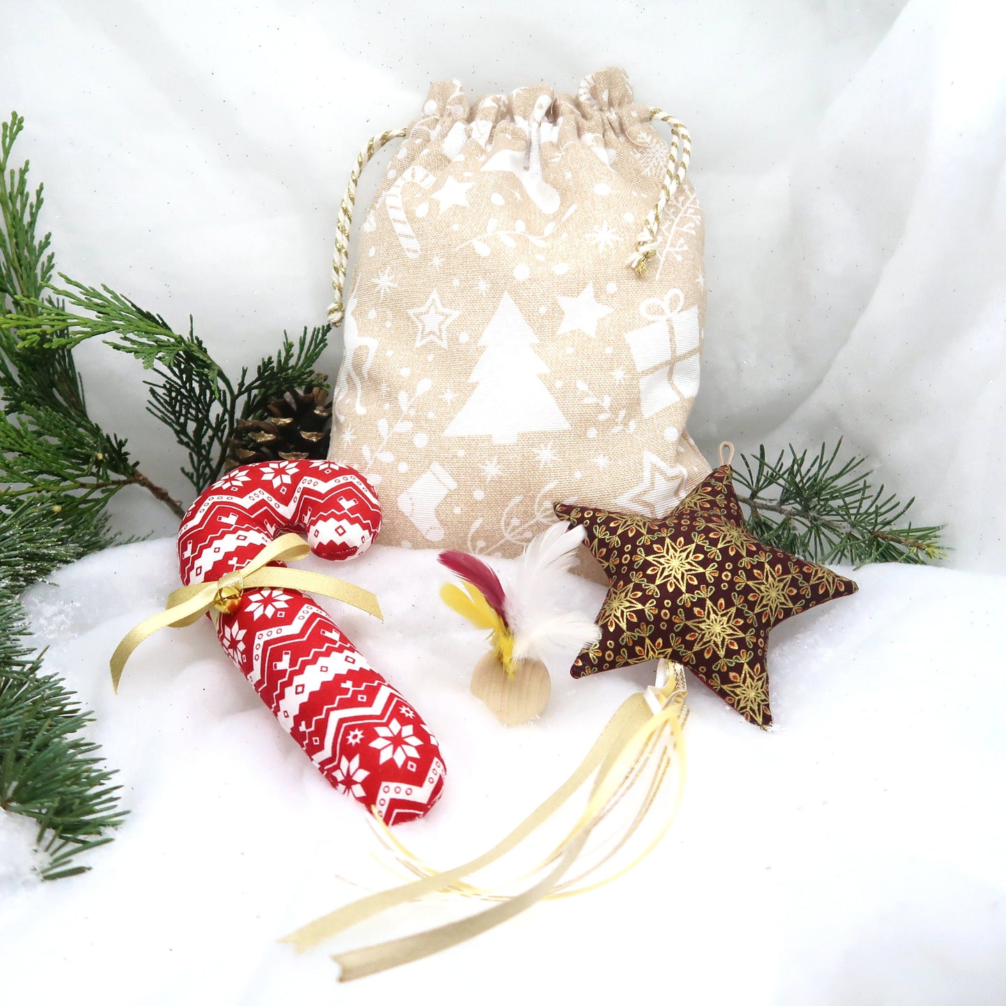 Hotte de Noël / Sucre & Etoile / (Couleurs personnalisables)