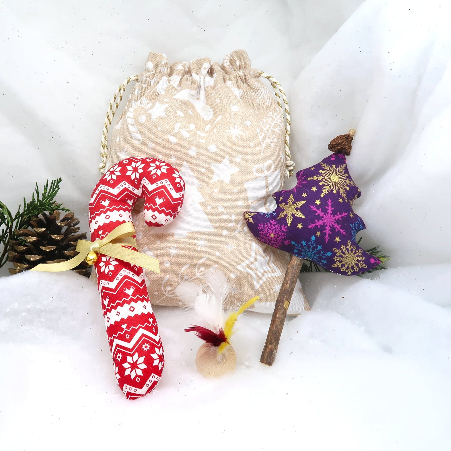 Hotte de Noël / Sapin & Sucre / (Couleurs personnalisables)