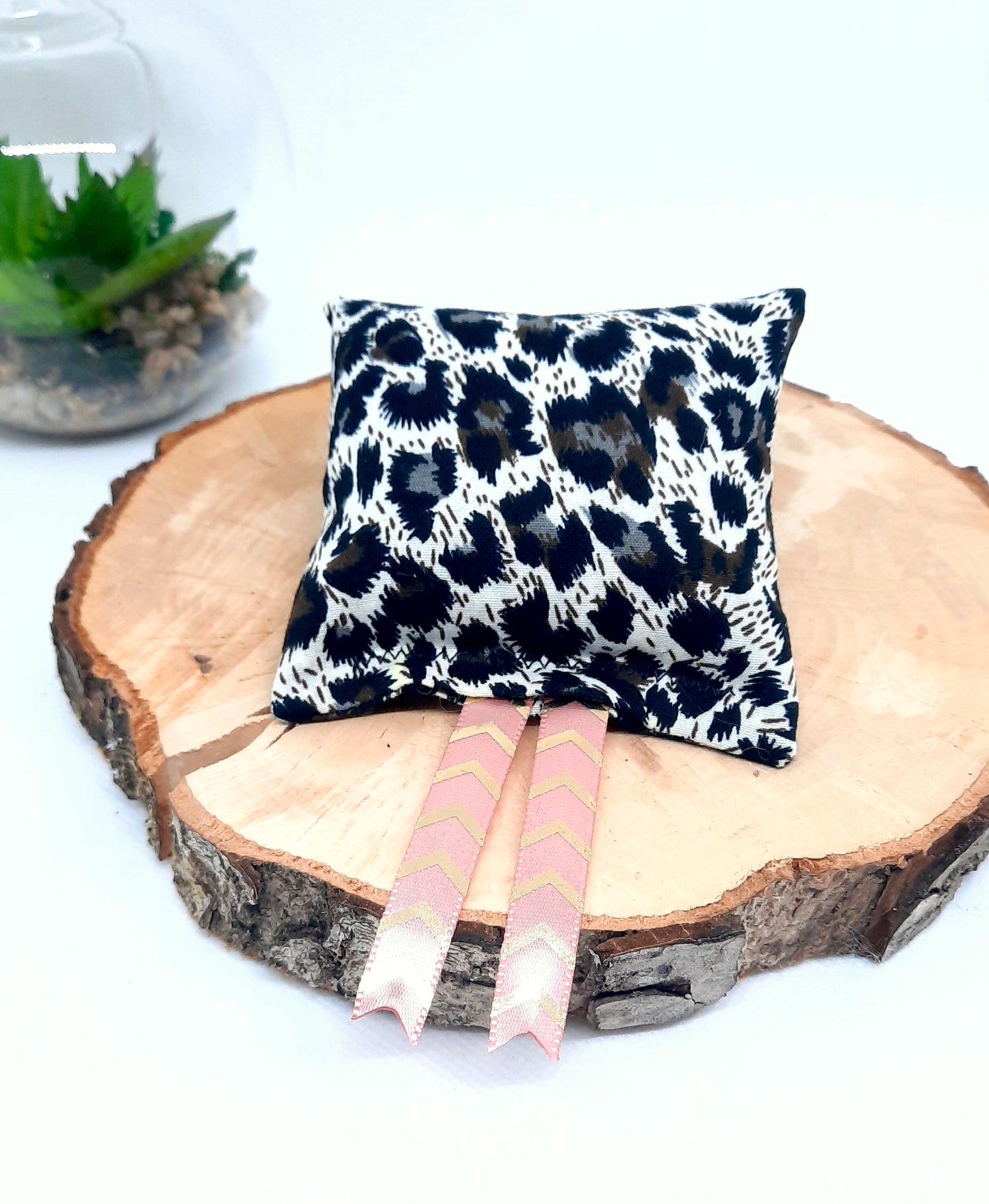 Coussin léopard cataire/valériane