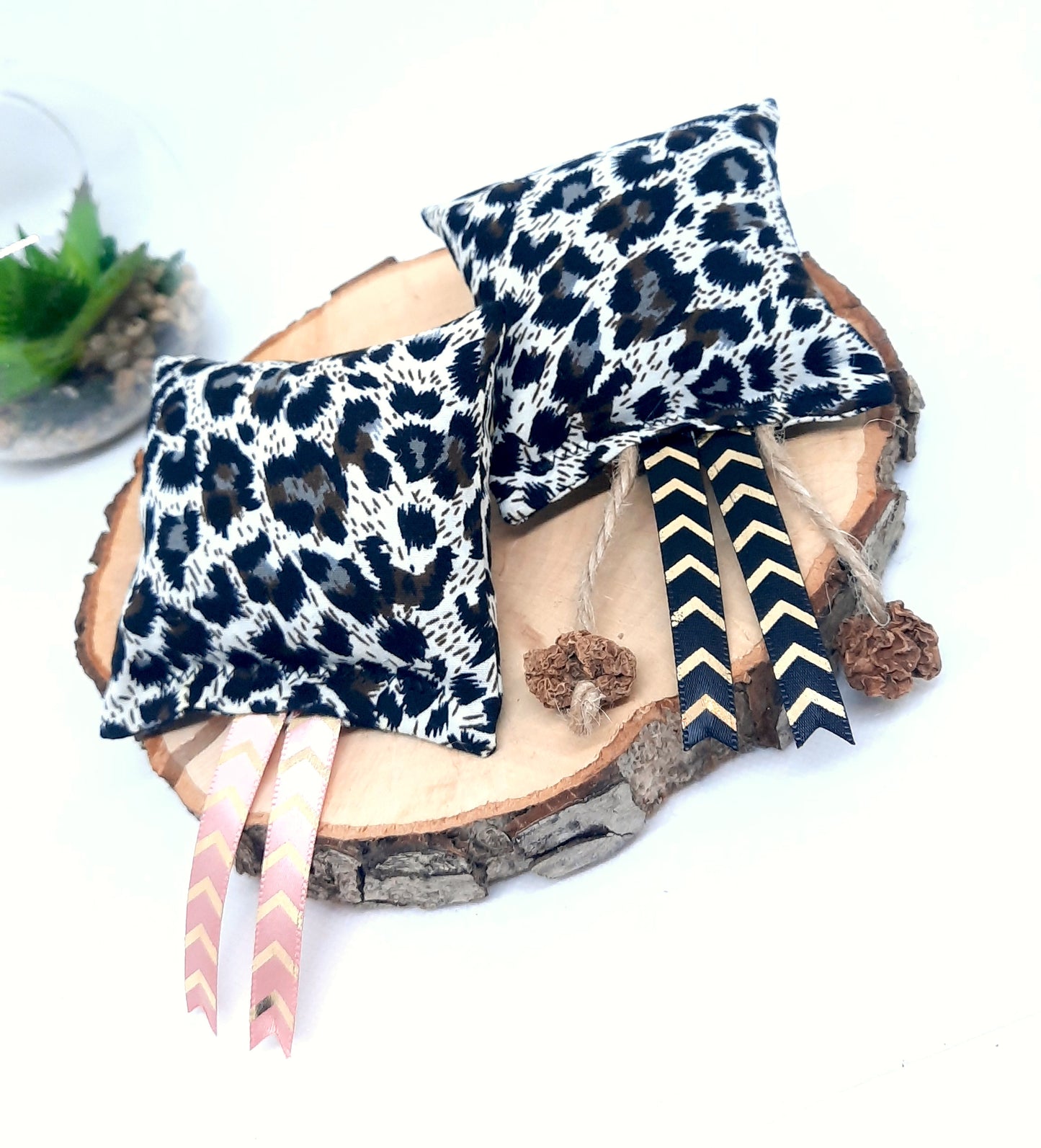 Coussin léopard cataire/valériane
