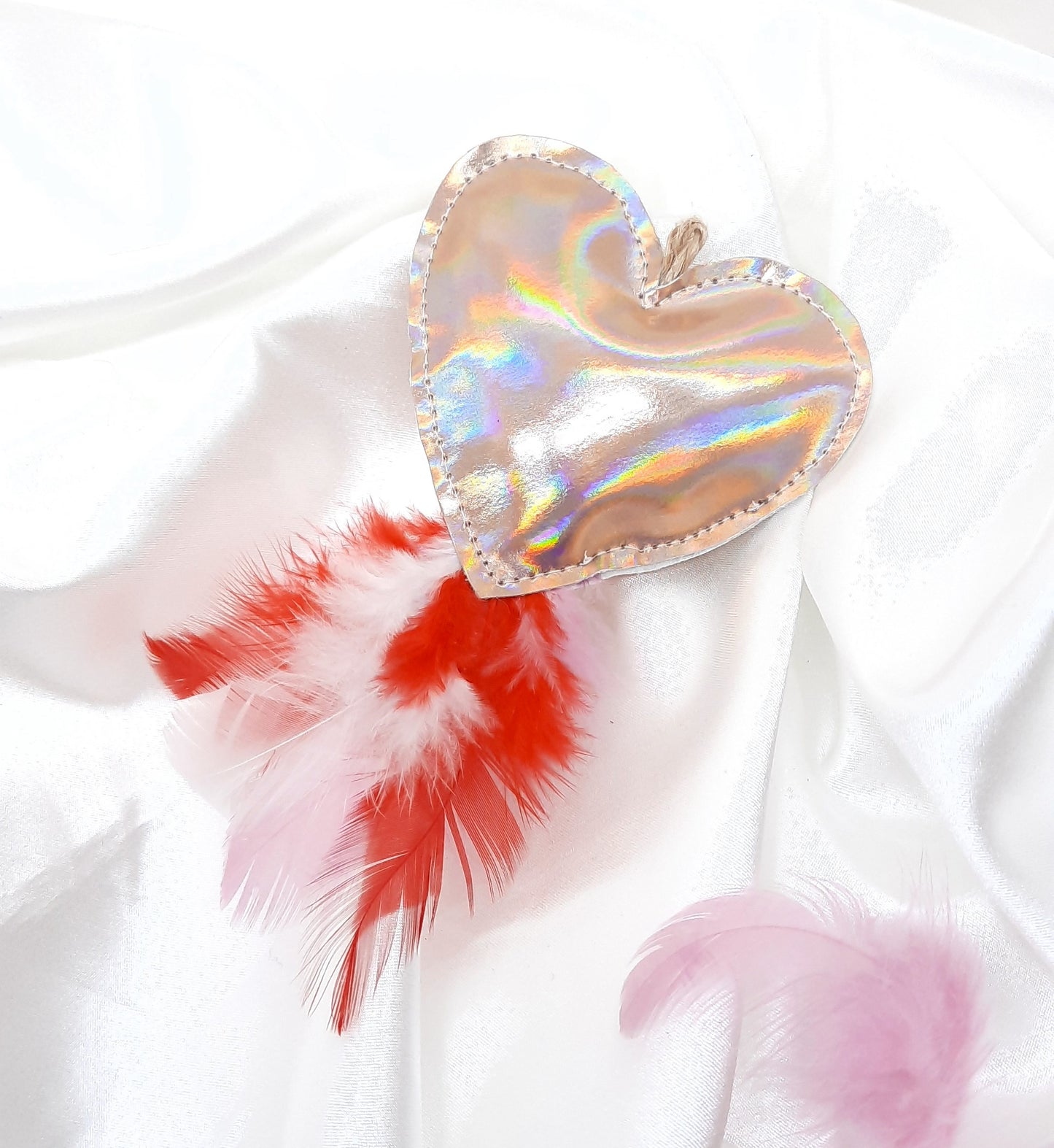 Cœur holographique à plumes