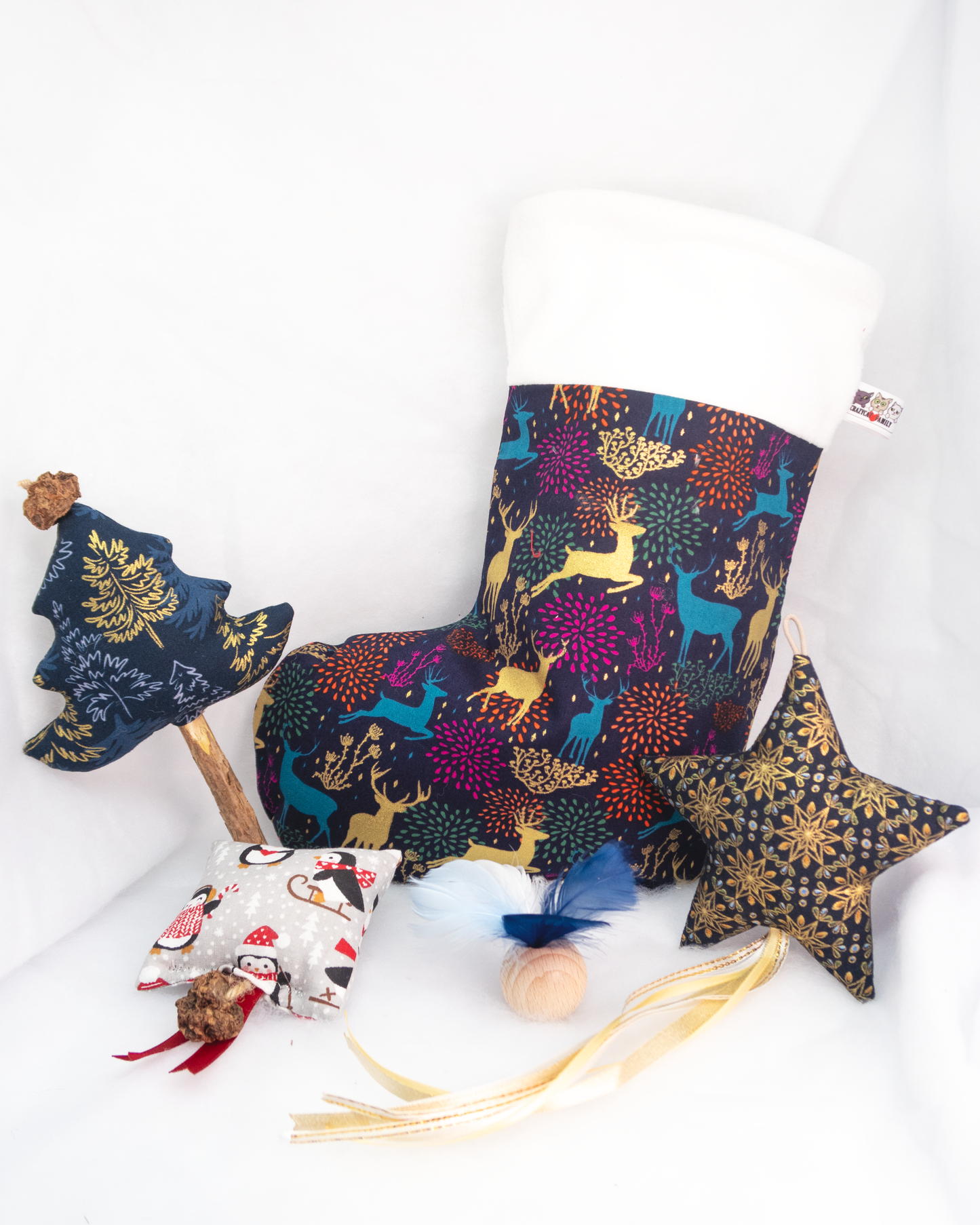 Chaussette cerfs colorés