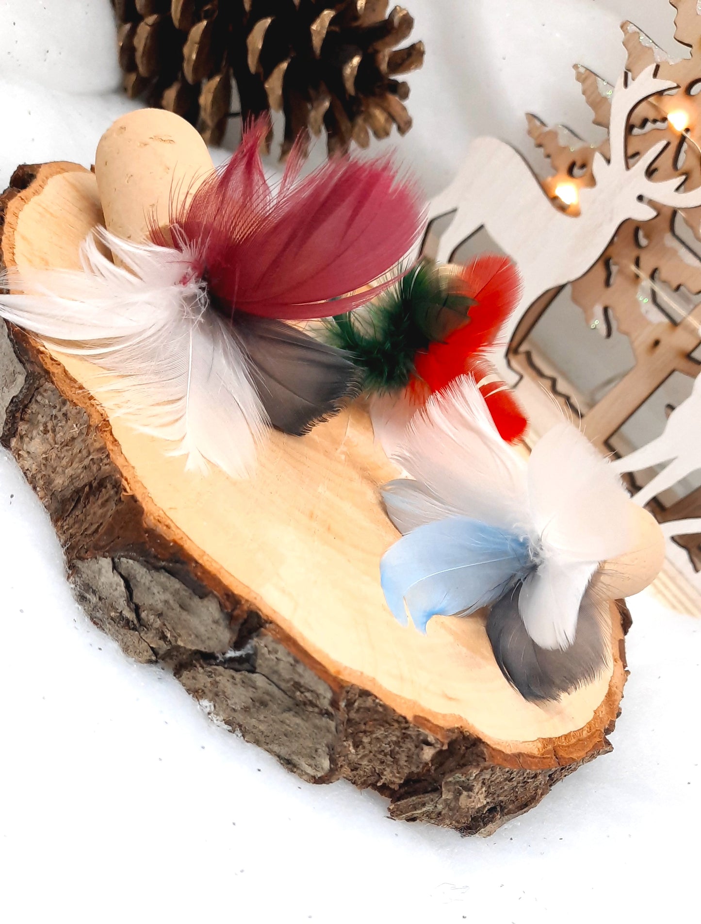 Bouchon plumes de Noël pour Crazycanne