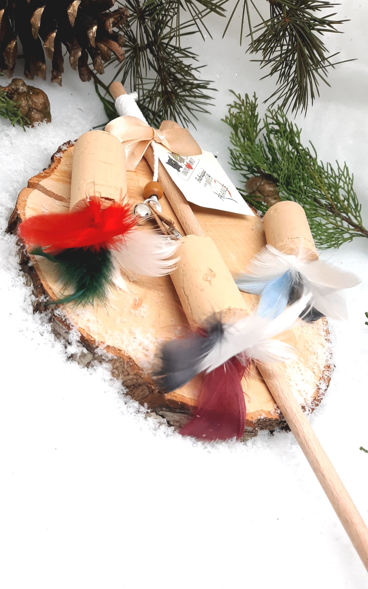 Bouchon plumes de Noël pour Crazycanne